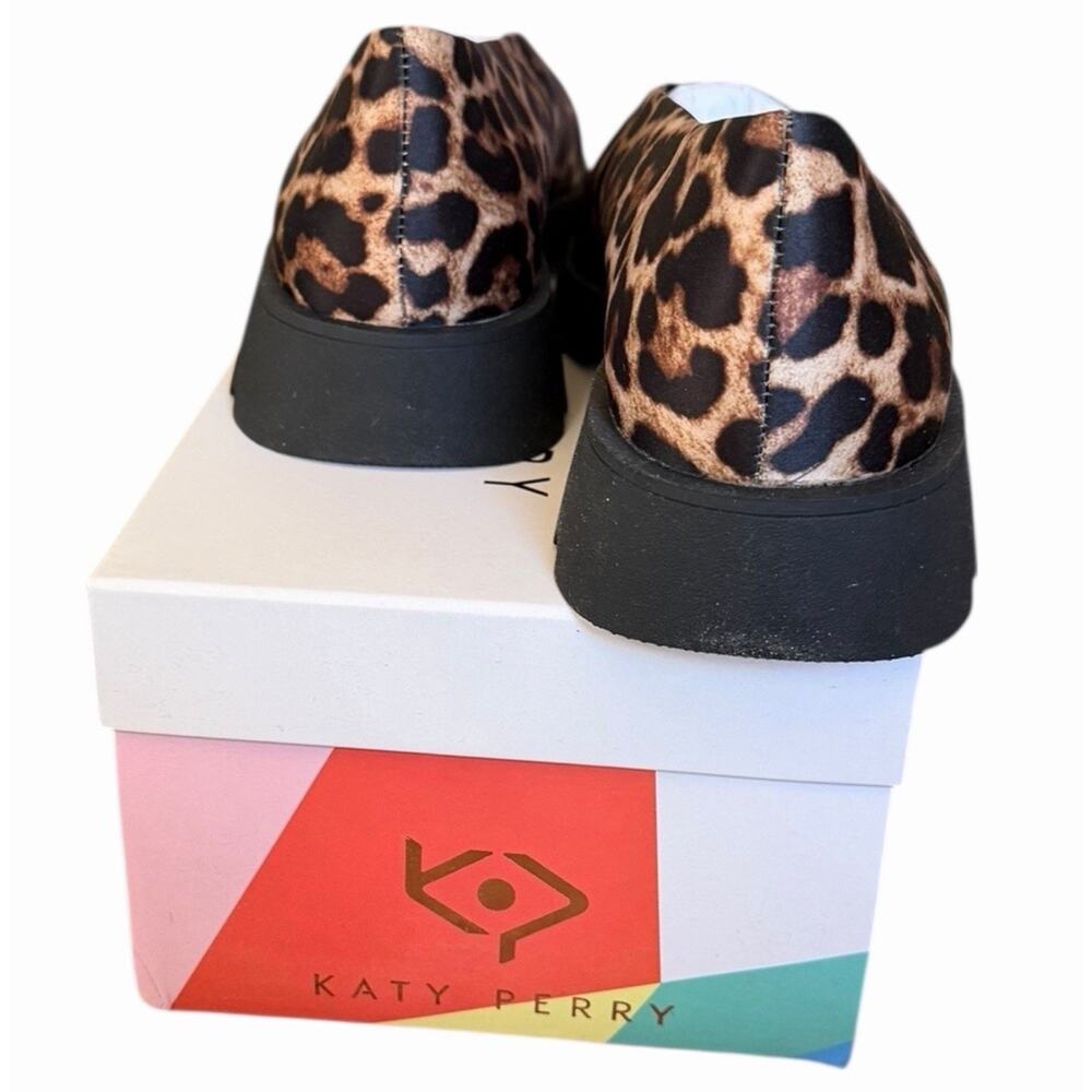 Katy Perry The Daarling Leopard Satin Lug Sole Loafers Women’s 11 NIB - Picture 5 of 12